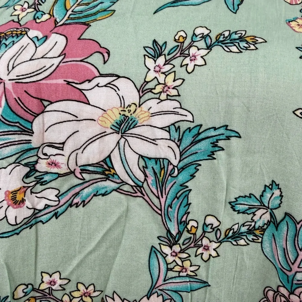 NWT Petal & Pup Mint colored print Dress with ruffle accents size 6